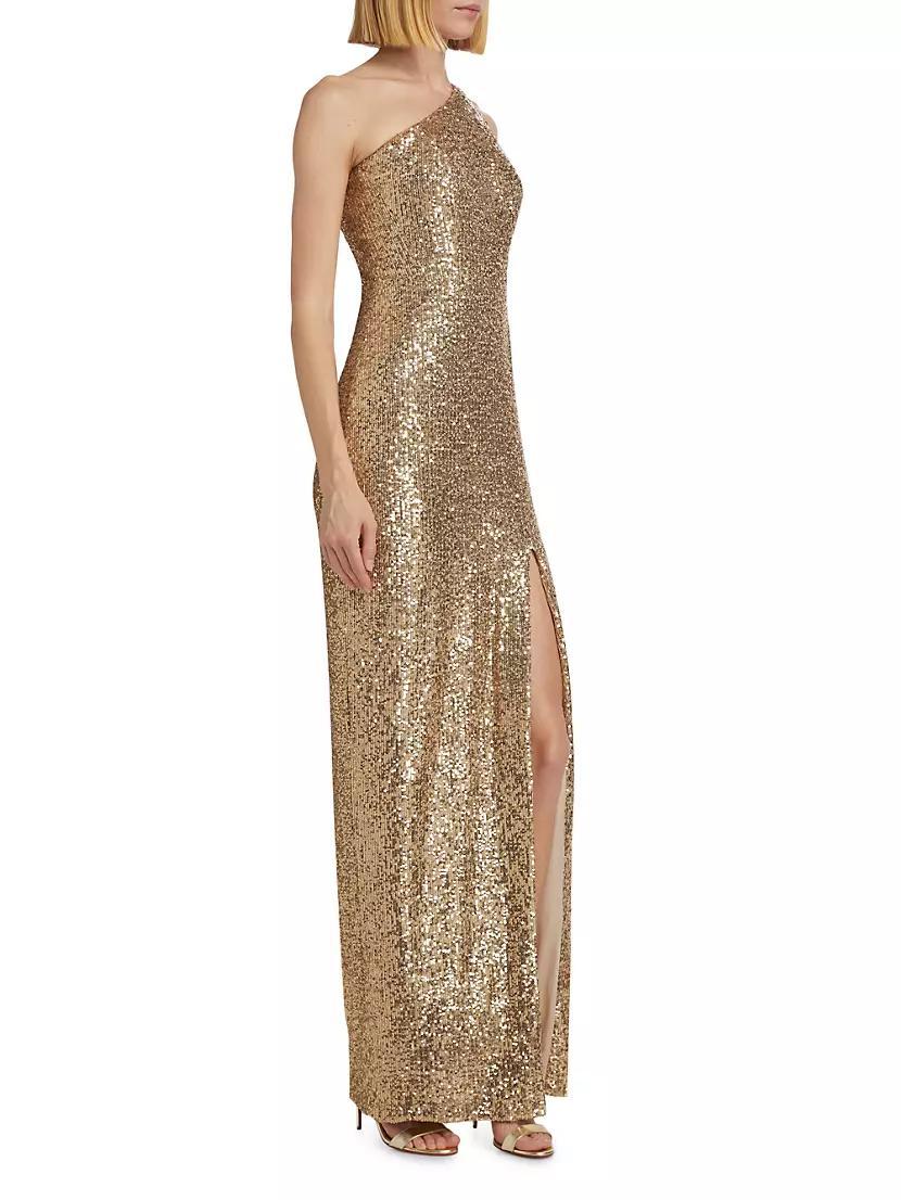 Sequin One-Shoulder Gown Product Image