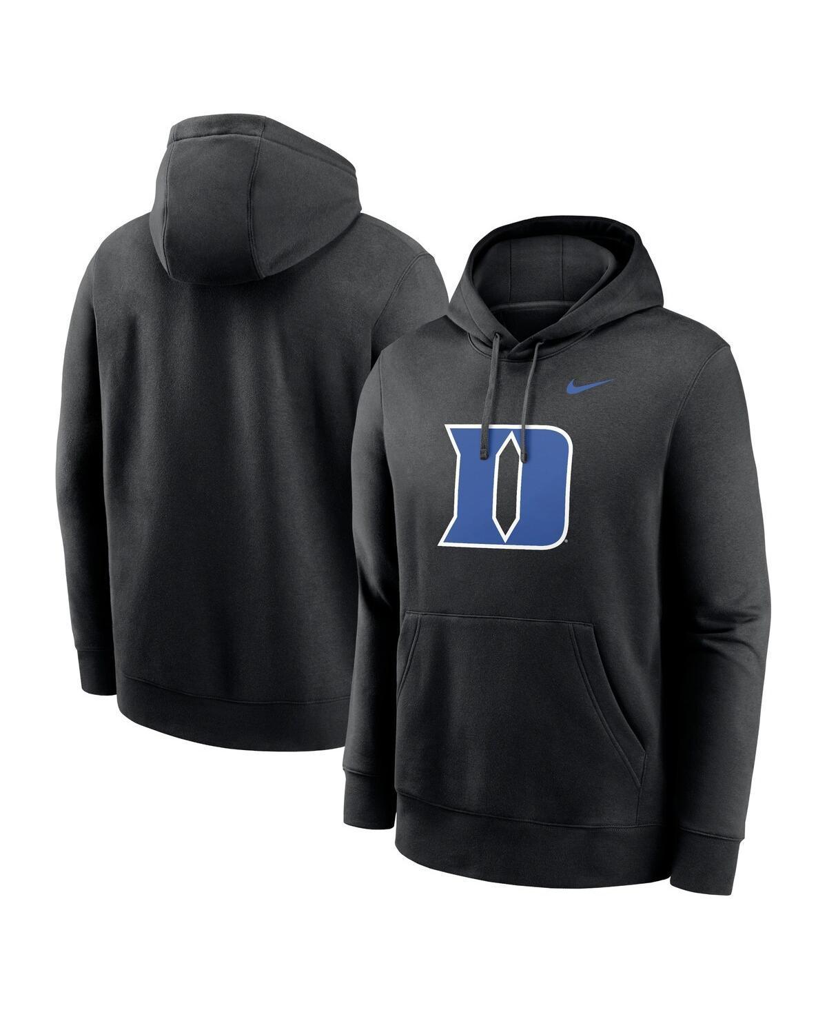 NIKE Men's Black Duke Blue Devils Primetime Evergreen Club Fleece Pullover Hoodie Product Image