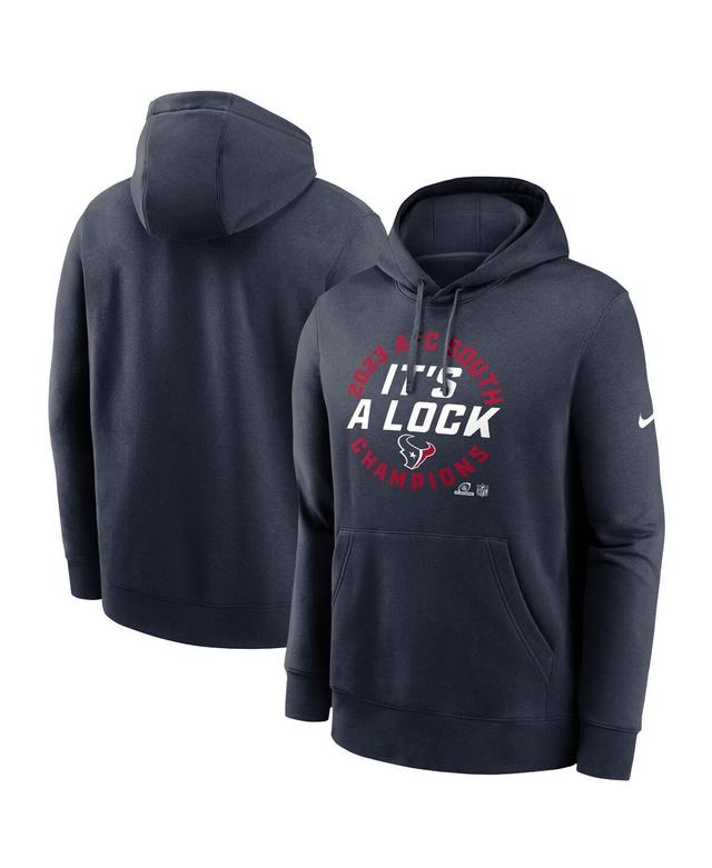 Mens Nike  Navy Houston Texans 2023 AFC South Division Champions Locker Room Trophy Collection Club Pullover Hoodie Product Image