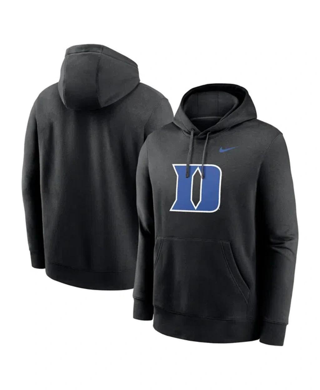 NIKE Men's Black Duke Blue Devils Primetime Evergreen Club Fleece Pullover Hoodie Product Image