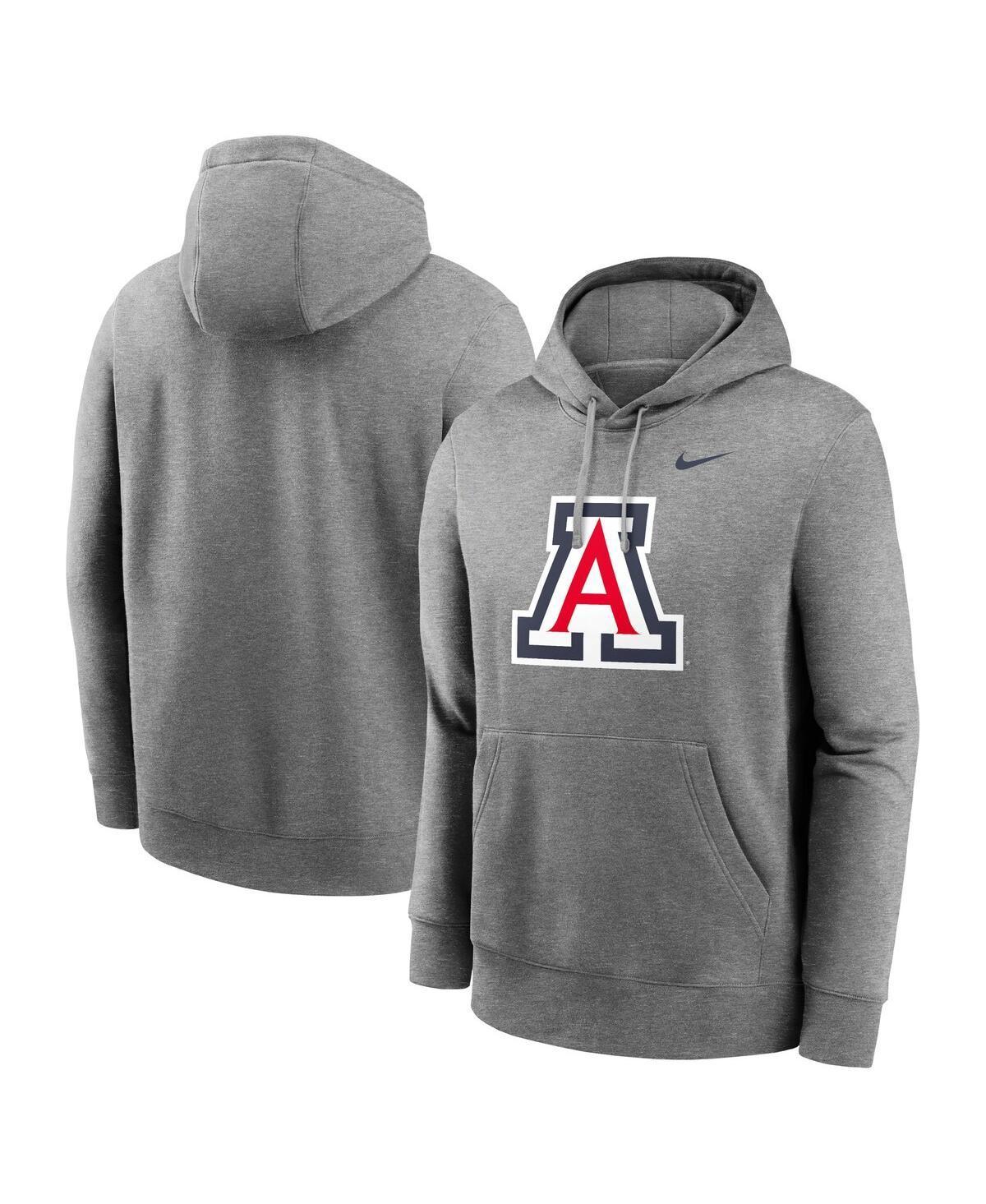 Nike Mens Heather Gray Arizona Wildcats Primetime Evergreen Club Fleece Pullover Hoodie Product Image