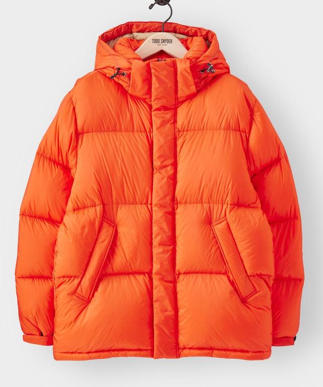 Italian Short Tech Down Parka in Orange Product Image