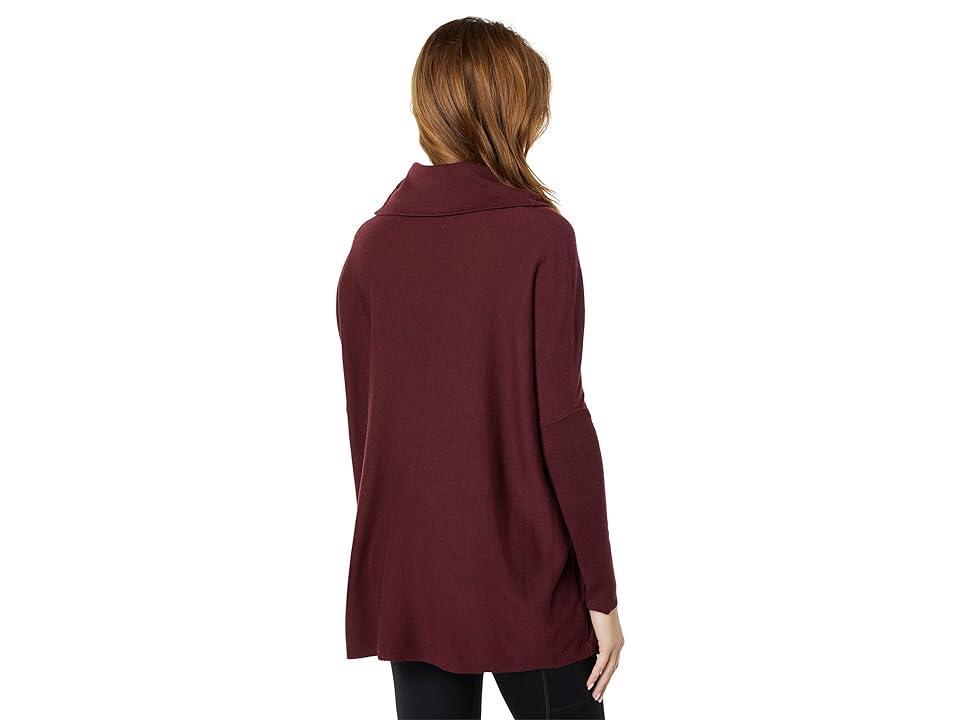 Smartwool Edgewood Poncho Sweater (Black Cherry) Women's Clothing Product Image