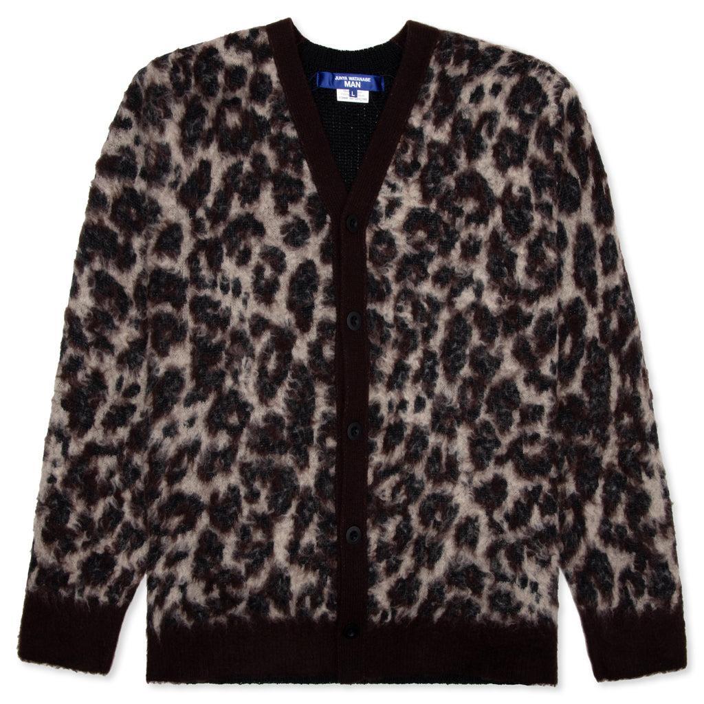 Leopard Cardigan - Brown/Black Male Product Image