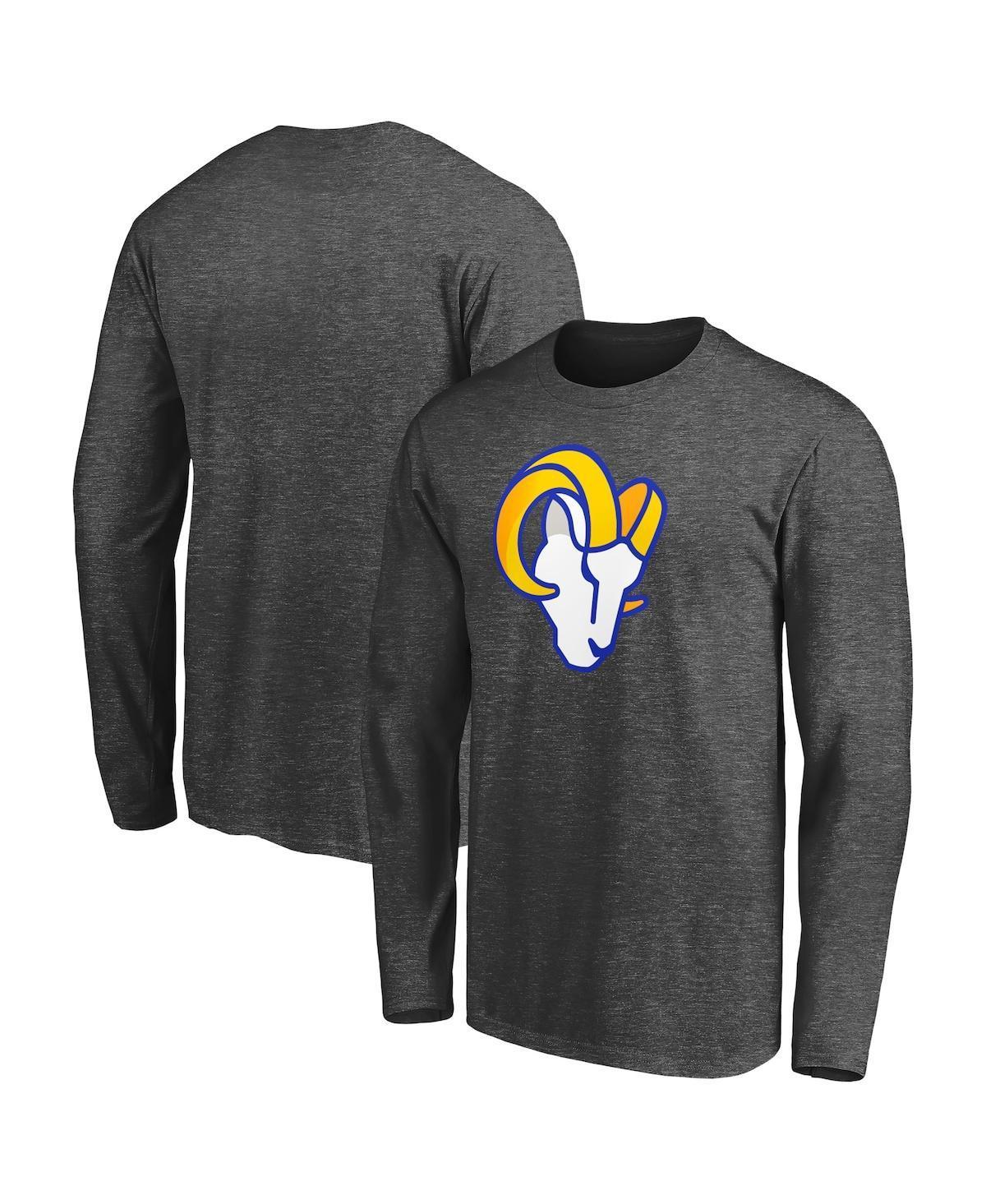 Mens Heathered Charcoal Los Angeles Rams Big and Tall Primary Logo Long Sleeve T-shirt Product Image