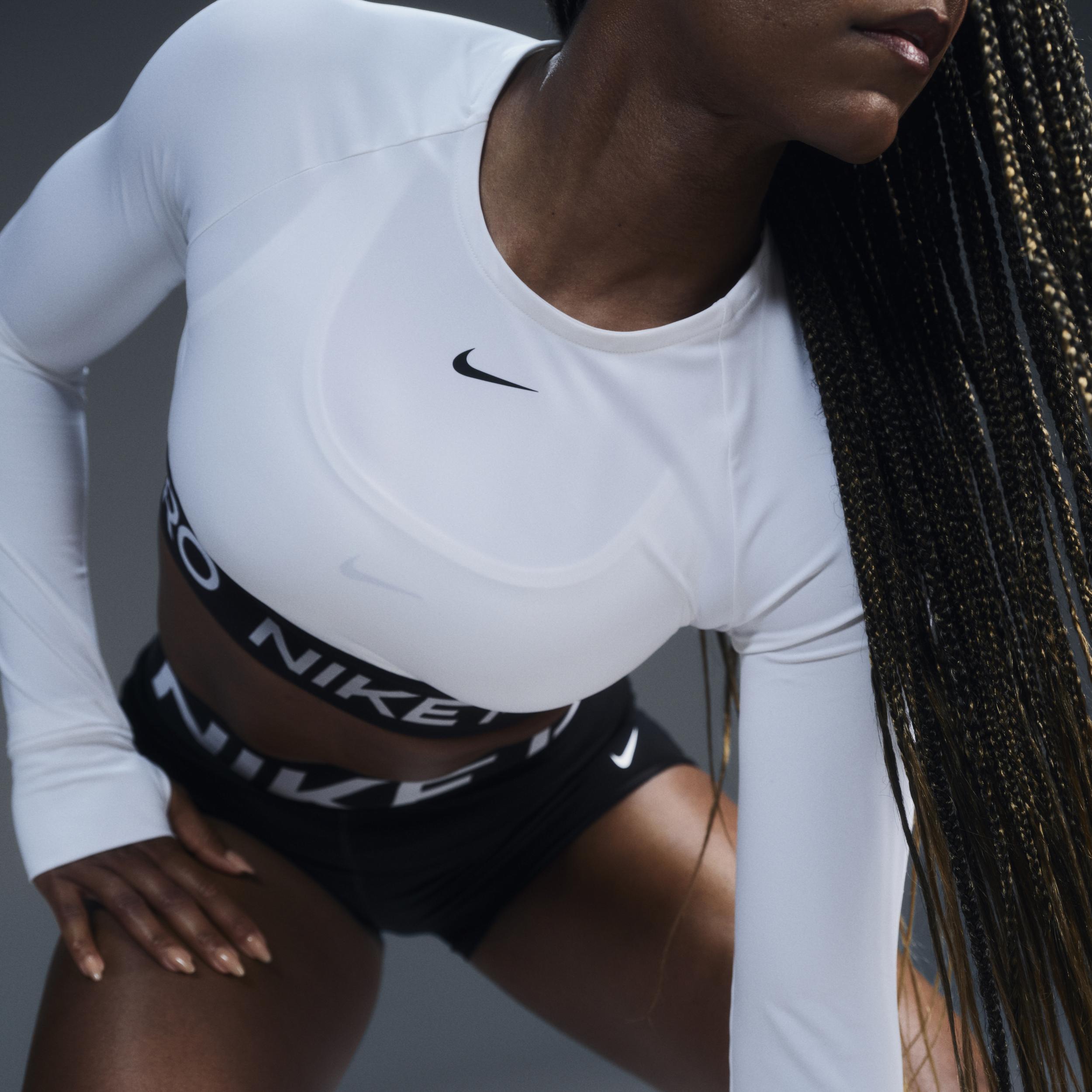 Women's Nike Pro Dri-FIT Cropped Long-Sleeve Top Product Image