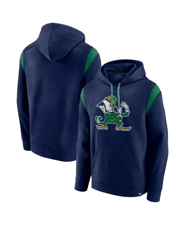 Mens Fanatics Branded Notre Dame Fighting Irish Gym Rat Pullover Hoodie Blue Product Image