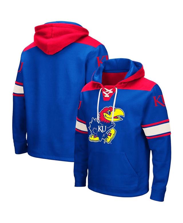 Mens Colosseum Royal Kansas Jayhawks 2.0 Lace-Up Pullover Hoodie Product Image