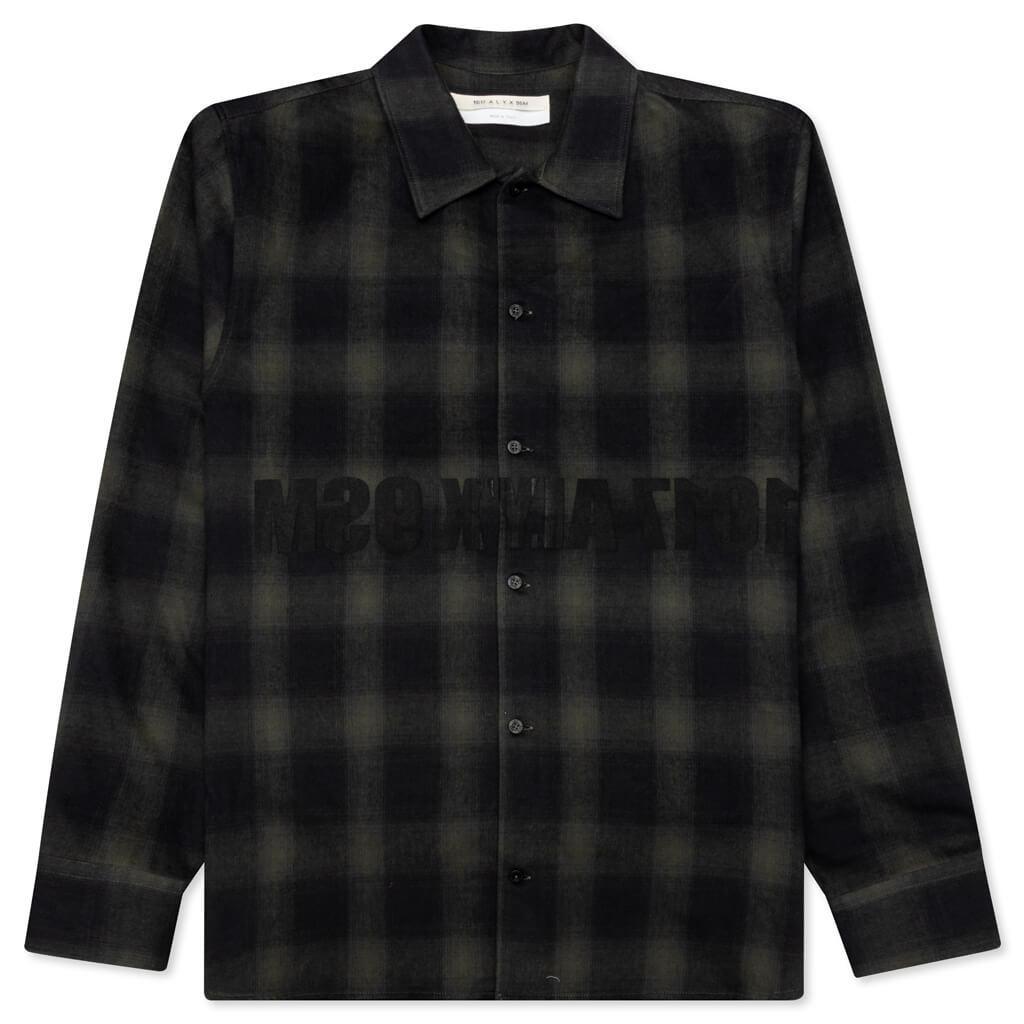 Graphic Flannel Shirt - Military Green Male Product Image