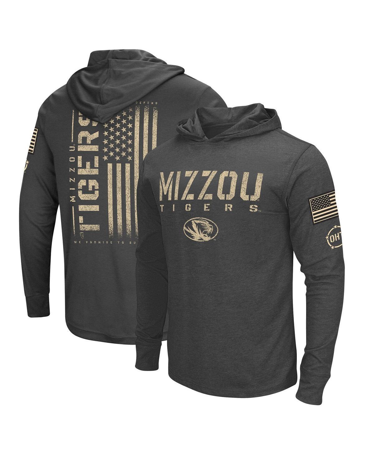 Mens Colosseum Charcoal Distressed Auburn Tigers Team Oht Military-Inspired Appreciation Hoodie Long Sleeve T-shirt Product Image