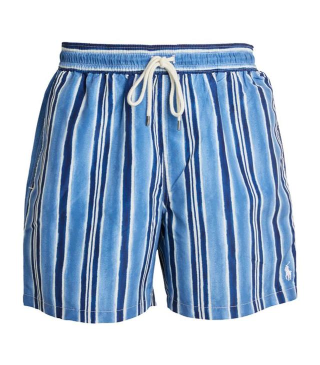 Striped Swim Shorts In Blue Product Image