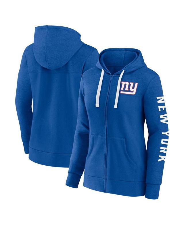 Womens Fanatics Heather Royal New York Giants Plus Size City Ties Full-Zip Hoodie Product Image