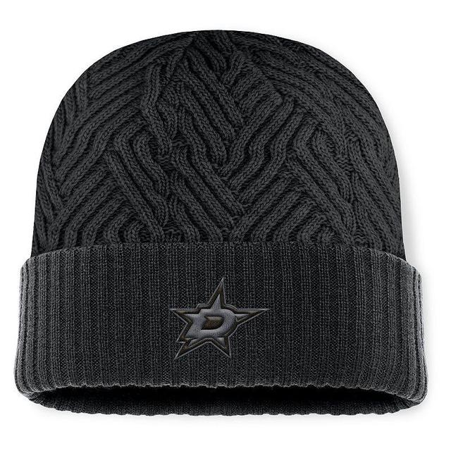 Mens Fanatics Black Dallas Stars Authentic Pro Road Cuffed Knit Hat Product Image