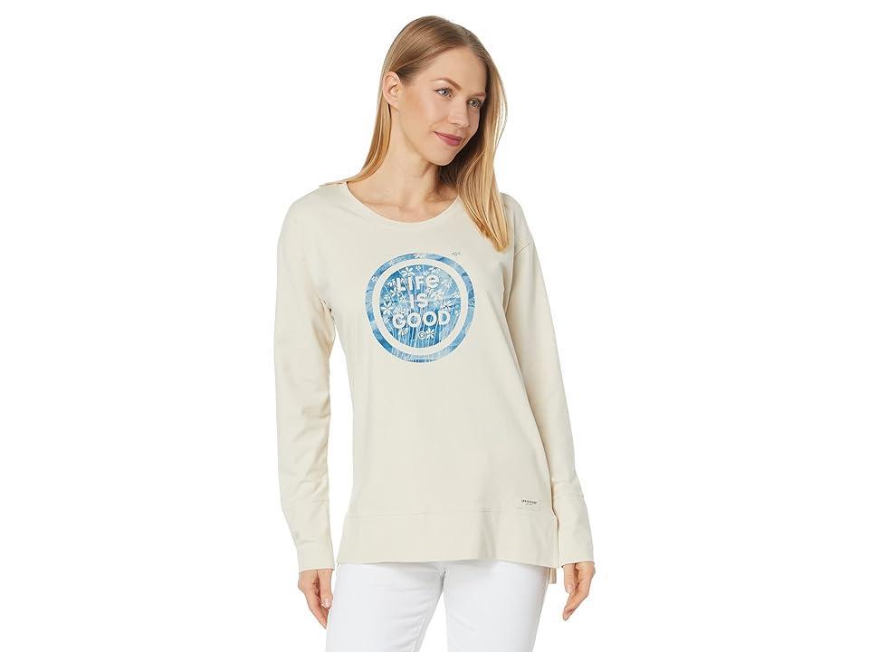 Life is Good Fine Daisy Coin Crusher-Flex Tunic (Putty ) Women's Sweater Product Image