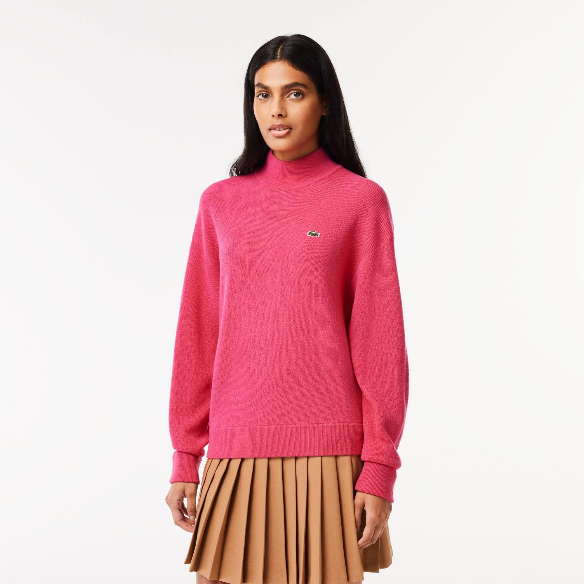 Relaxed Fit Carded Wool High Neck Sweater Product Image