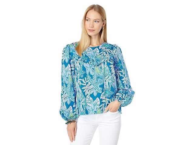 Lilly Pulitzer Bernadette Top (Macaw Tall Me About It) Women's Clothing Product Image