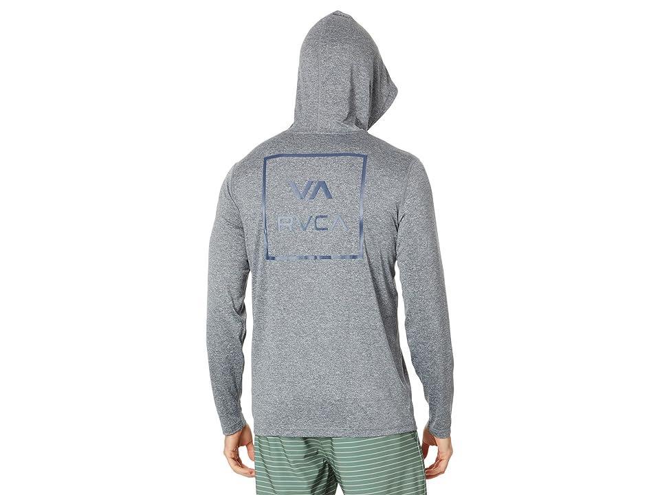 RVCA RVCA Long Sleeve Hooded Surf Tee (Heather Grey) Men's Swimwear Product Image