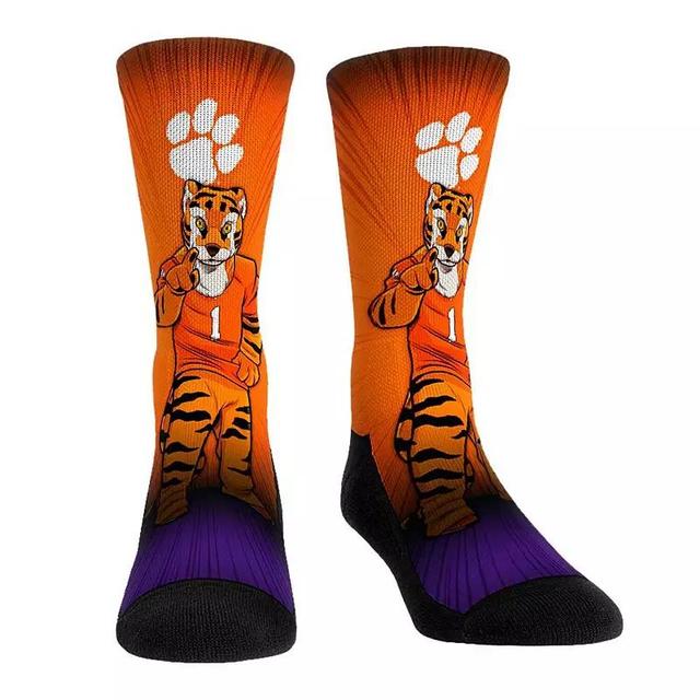 Rock Em Socks Clemson Tigers Mascot Pump Up Crew Socks, Mens Product Image