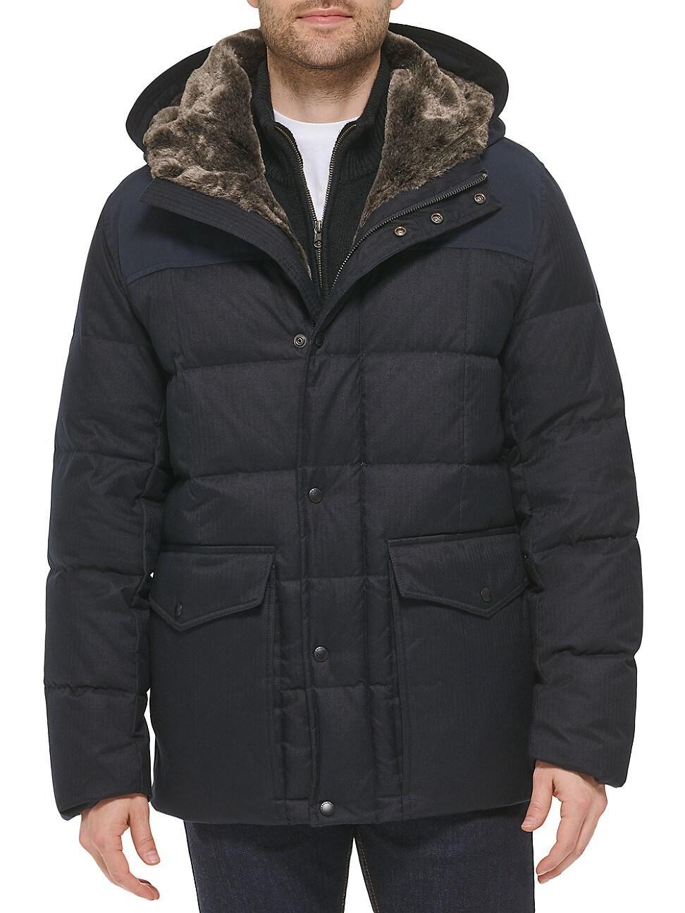 Mens Quilted Flannel Puffer Parka Product Image