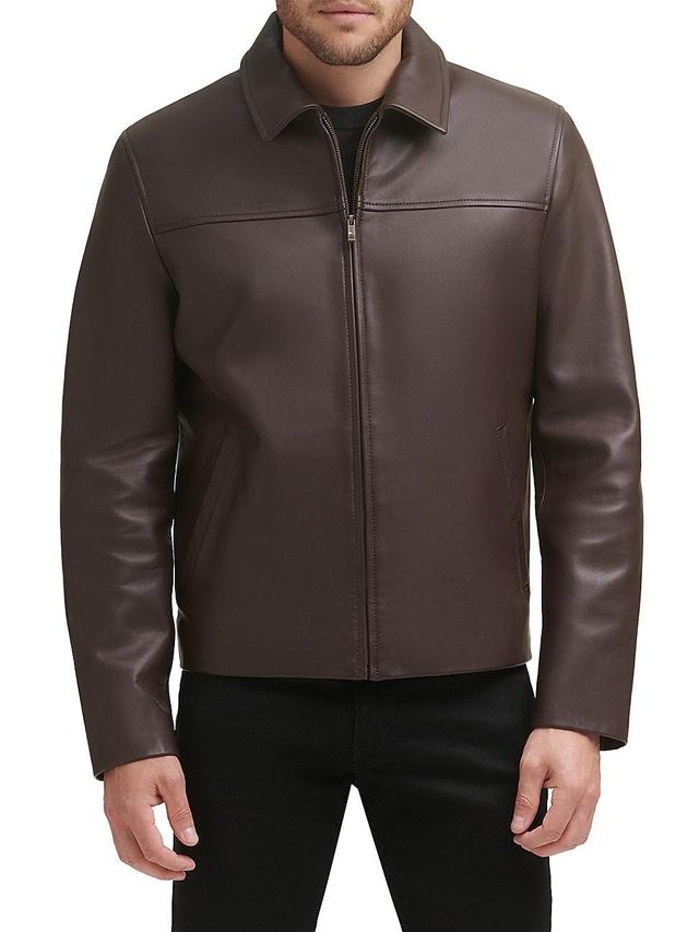 Mens Smooth Lambskin Zip Jacket Product Image