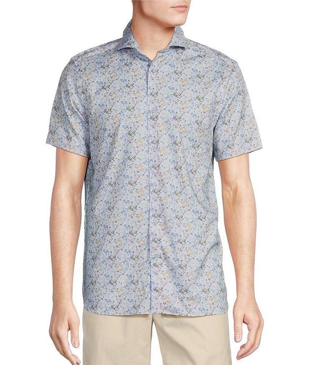 Daniel Cremieux Signature Label Floral Printed Lyocell-Cotton Short Sleeve Woven Shirt Product Image