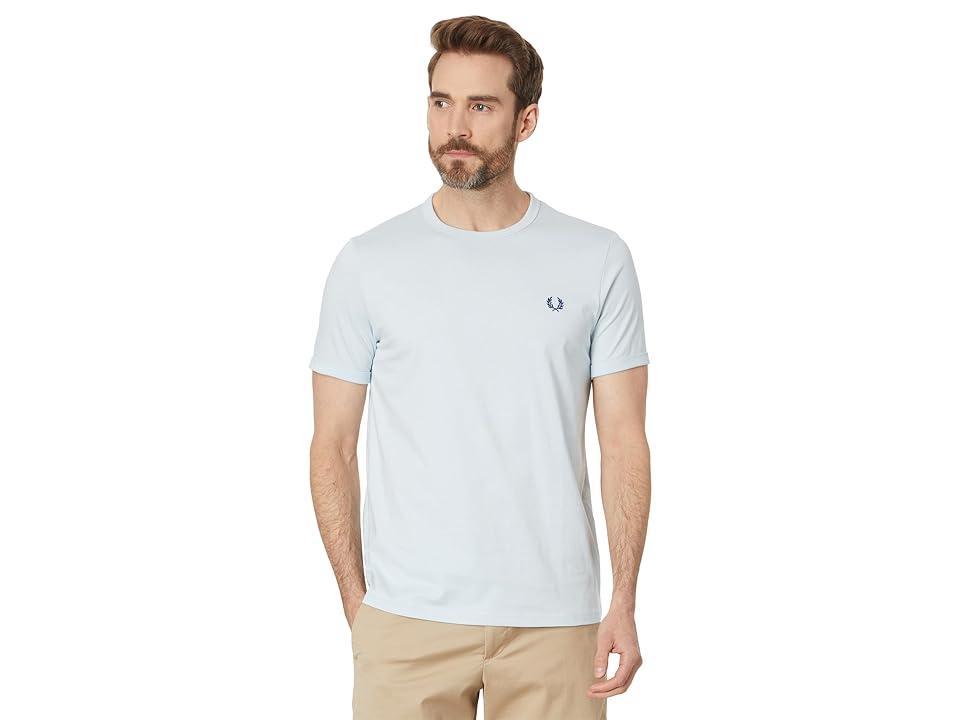 Fred Perry Ringer T-Shirt (Light Ice/Midnight ) Men's T Shirt Product Image