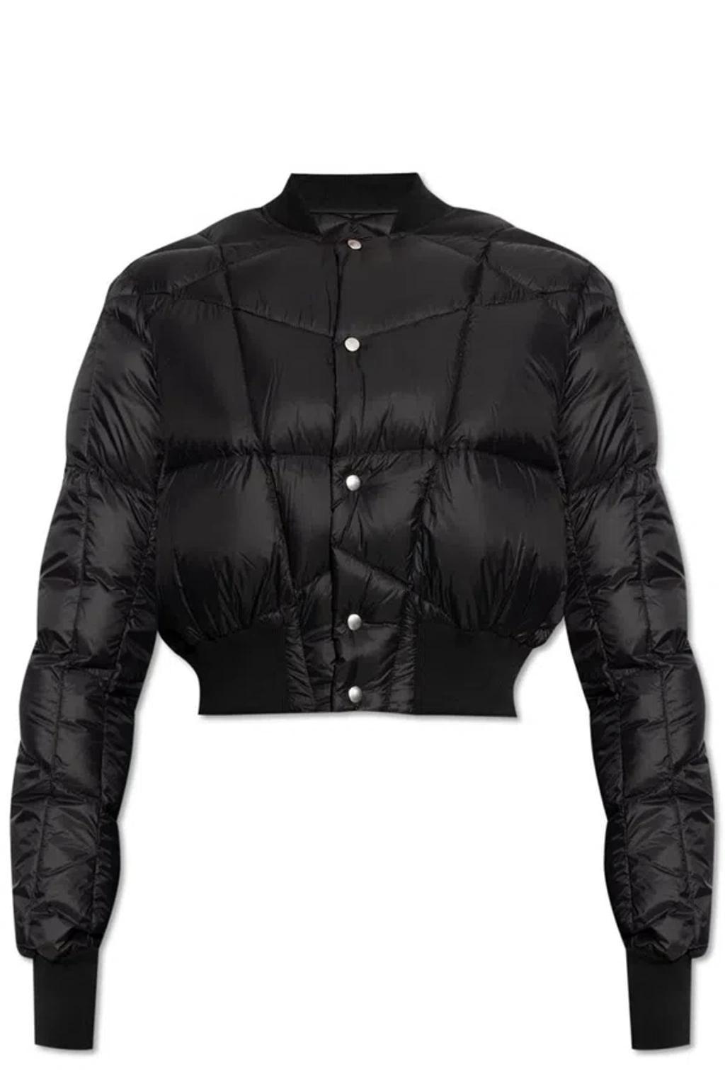 RICK OWENS Cropped Down Bomber Jacket In 09 Black Product Image