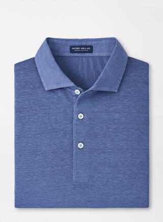 Peter Millar Mens Greystone Short Sleeve Polo | Color: Blue Pearl | Size: L Product Image