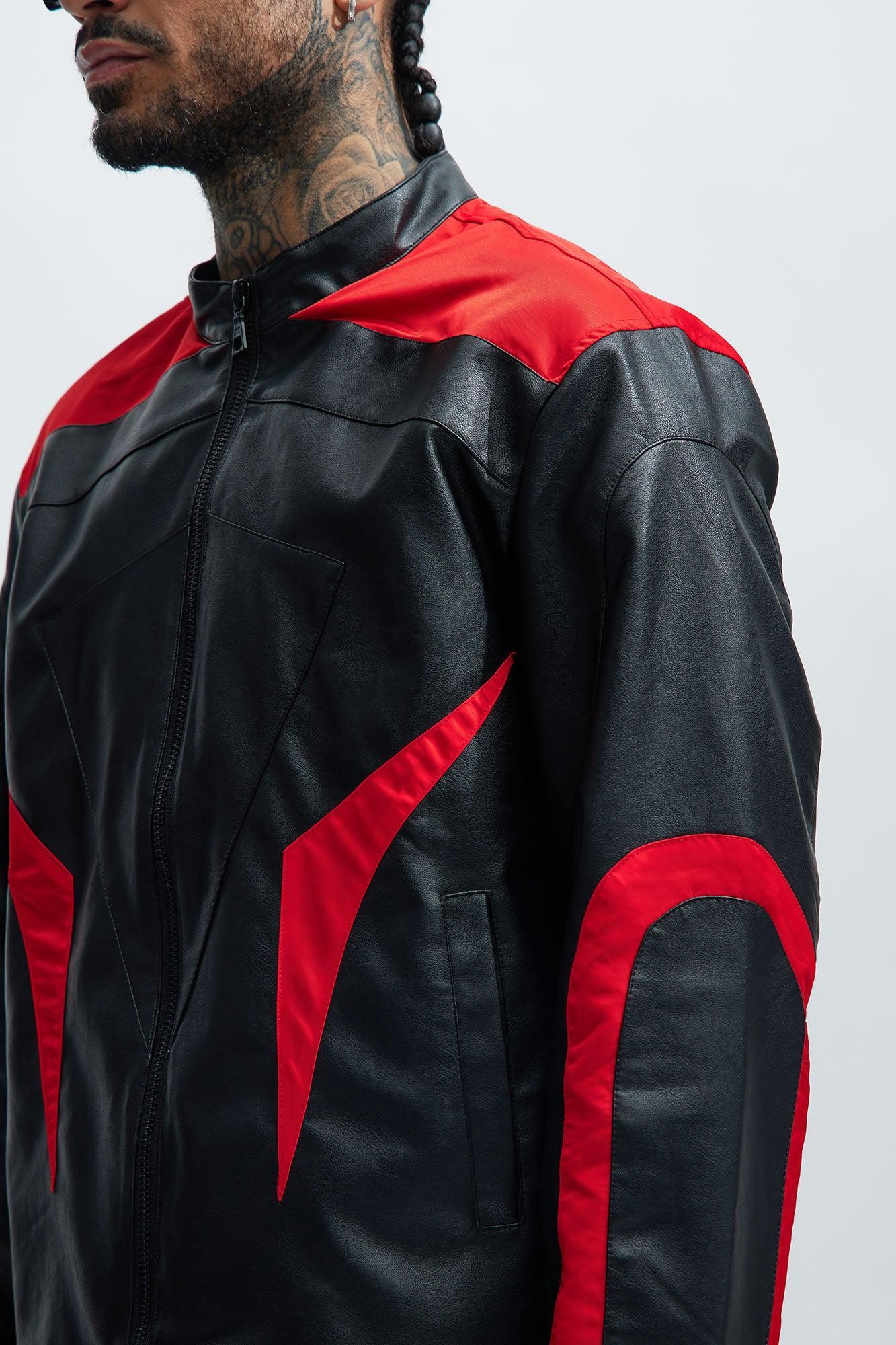 Sydney Moto Jacket - Black/Red Product Image