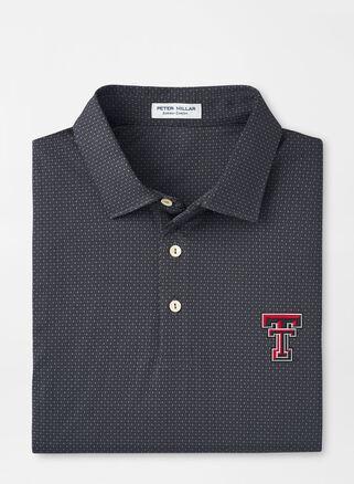 Peter Millar Mens Texas Tech Tesseract Performance Jersey Polo | Color: Iron | Size: 3XL | TTU Product Image