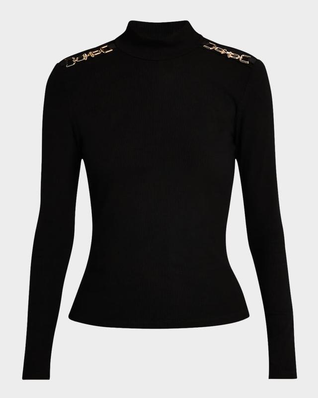 Alianna Rib-Knit Chain Top Product Image