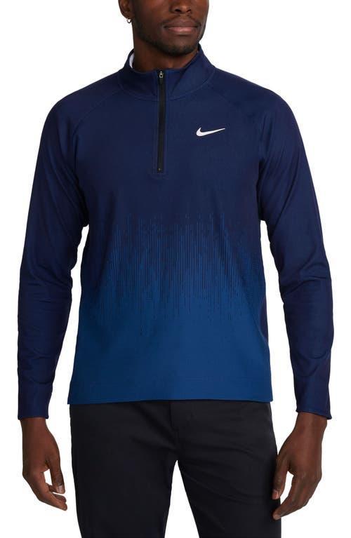 NIKE Men's Tour Dri-fit Adv 1/2-zip Golf Top In Blue Product Image