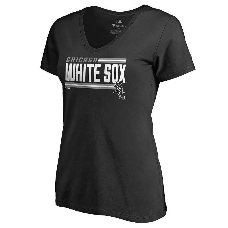 Womens Fanatics Branded Chicago White Sox Onside Stripe V-Neck T-Shirt Product Image