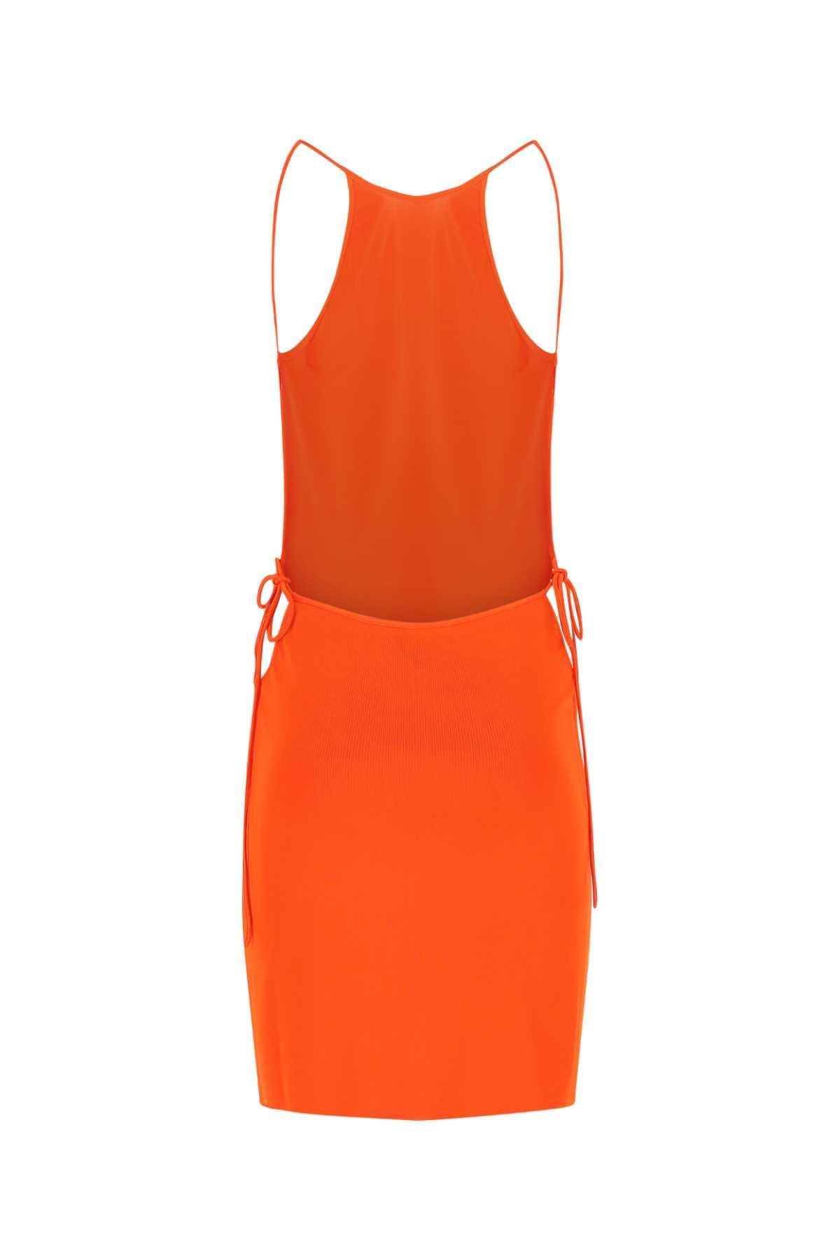 Orange Stretch Viscose Blend Dress Product Image