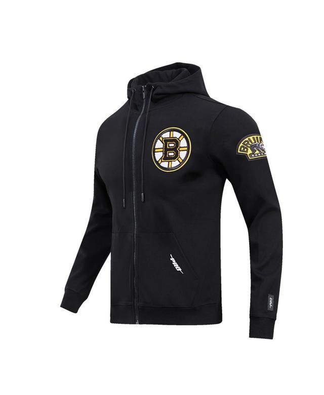 Mens Pro Standard Black Boston Bruins Classic Chenille Full-Zip Hoodie Jacket Product Image