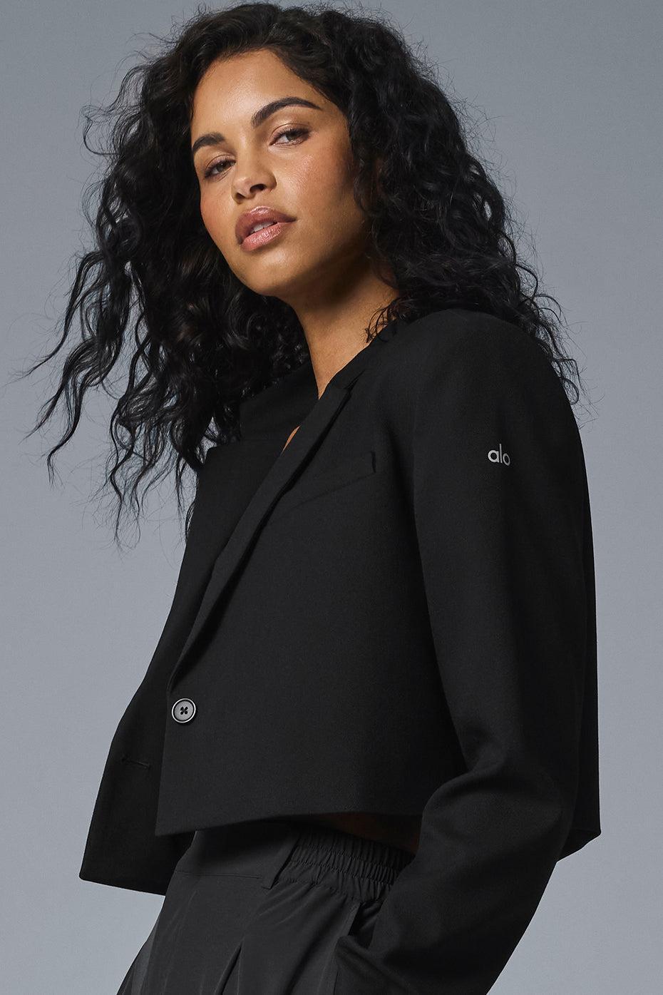 Cropped First-Class Blazer - Black Female Product Image