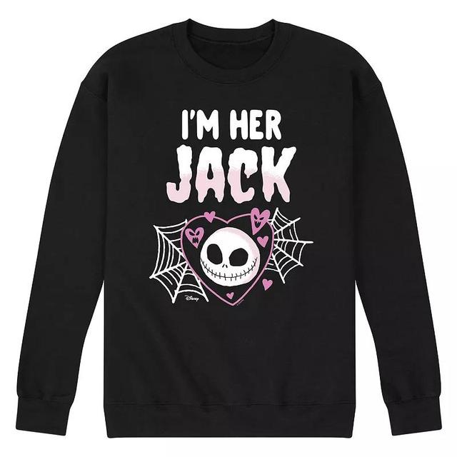 Disneys Nightmare Before Christmas Mens Im Her Jack Fleece Sweatshirt Blue Product Image