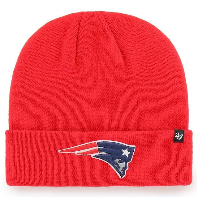 Mens Red New England Patriots Secondary Basic Cuffed Knit Hat Product Image