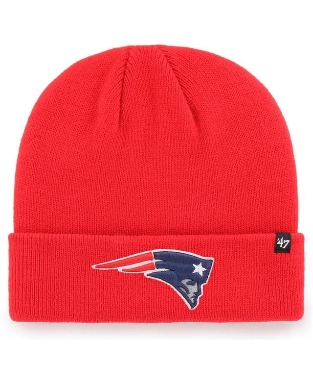 Mens Red New England Patriots Secondary Basic Cuffed Knit Hat Product Image