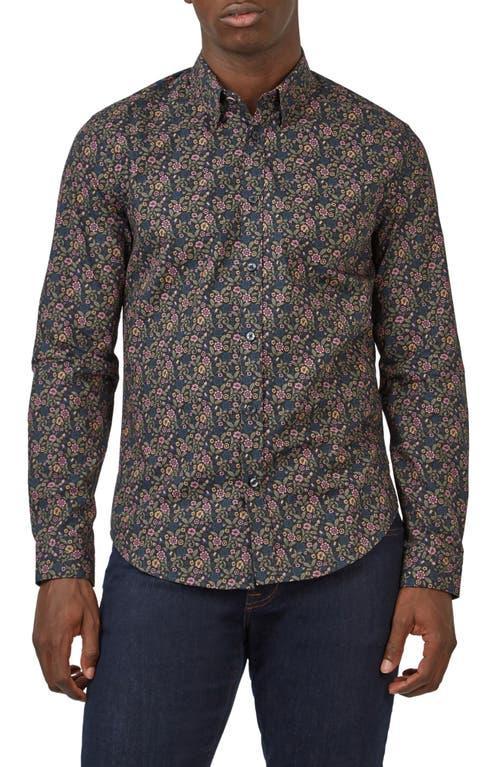 Ben Sherman Mens Multi-Colored British Floral-Print Shirt Product Image