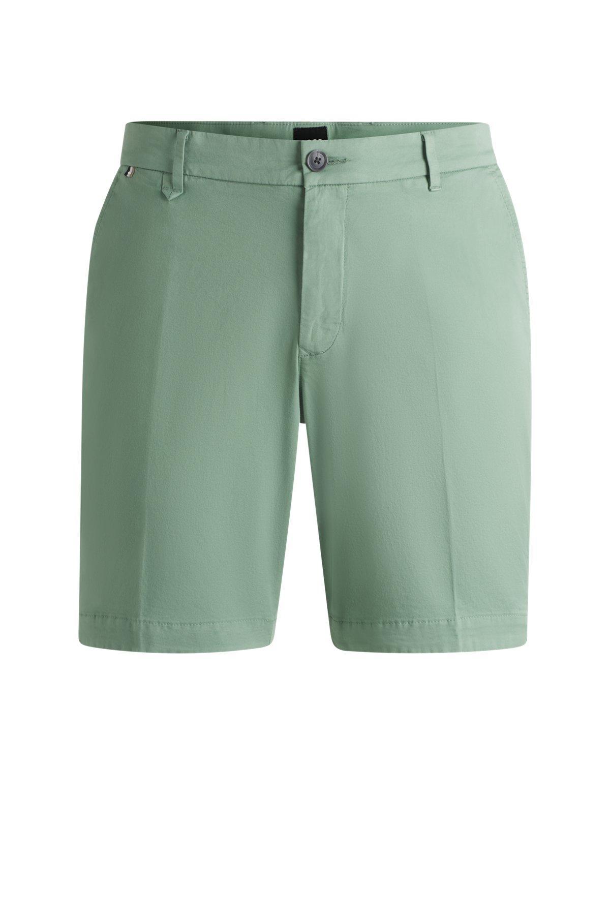 Slim-fit shorts in stretch-cotton twill Product Image