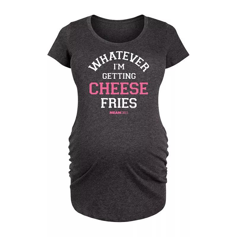 Maternity Mean Girls Im Getting Cheese Fries Graphic Tee, Womens Heather Grey Product Image