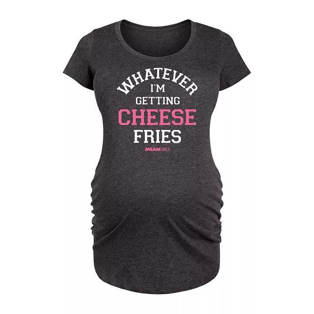 Maternity Mean Girls Im Getting Cheese Fries Graphic Tee, Womens Heather Grey Product Image