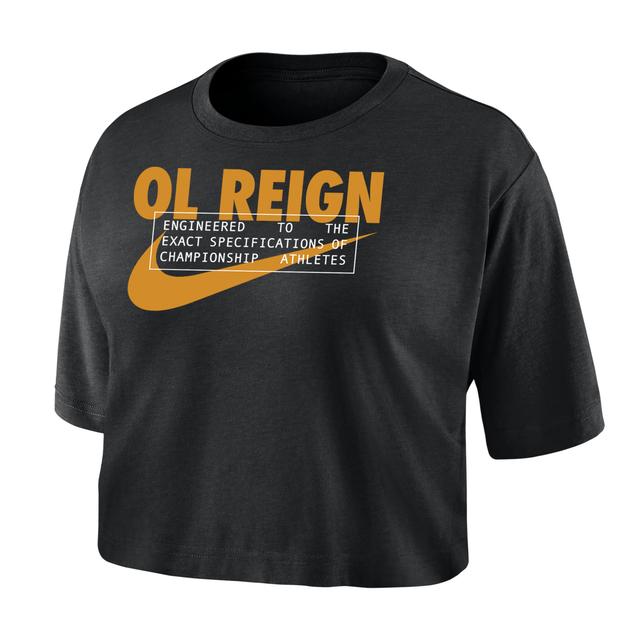 OL Reign Nike Women's Dri-FIT Soccer Cropped T-Shirt Product Image