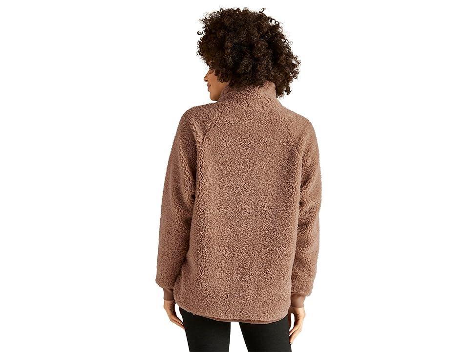 Beyond Yoga Take Flight Sherpa Pullover (Camel) Women's Clothing Product Image