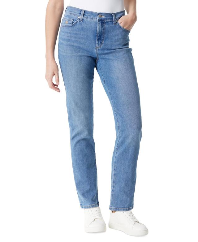 Gloria Vanderbilt Womens Petite Amanda High-Rise Curvy Straight-Leg Jeans Product Image