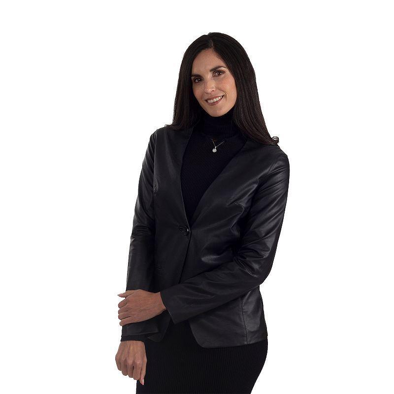 Womens Nine West Single-Button V-Neck Blazer product image