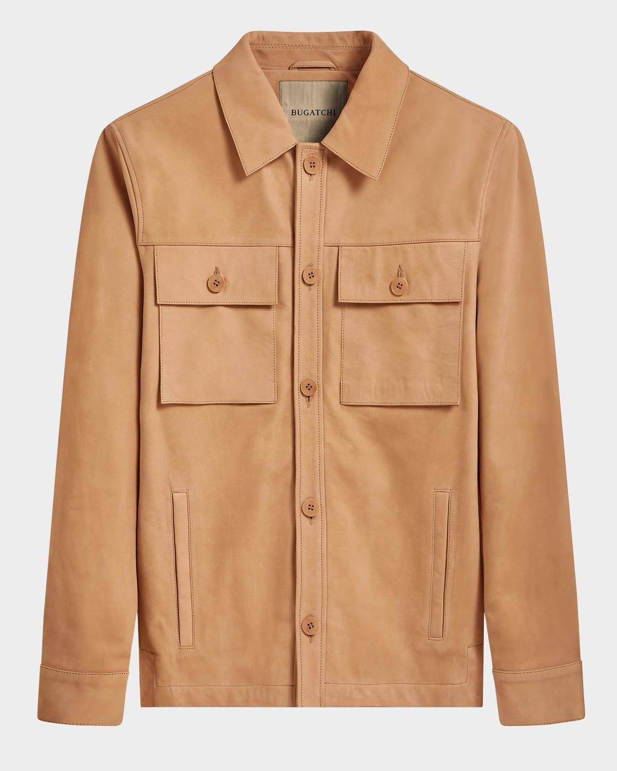 Men's Lamb Suede Overshirt Product Image