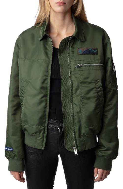 Zadig & Voltaire Bolid Logo Patch Flight Jacket Product Image