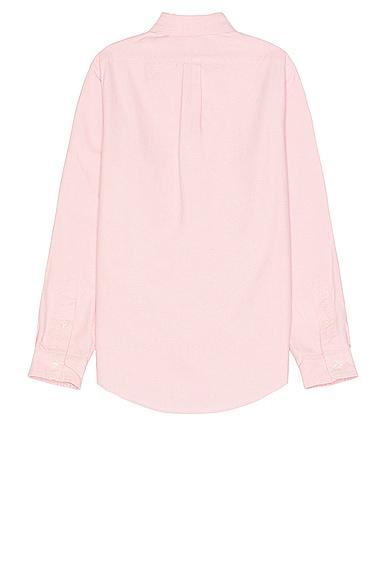 POLO RALPH LAUREN Embroidered-design Long-sleeve Shirt In Carmel Pink Product Image